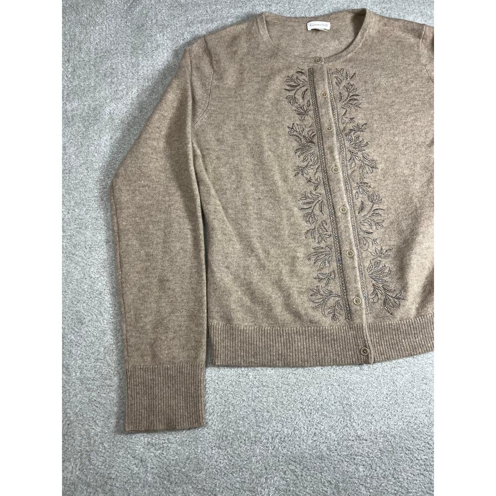 Garnet Hill Women's Brown Button Down Cashmere Sweater Size Medium - Picture 4 of 8